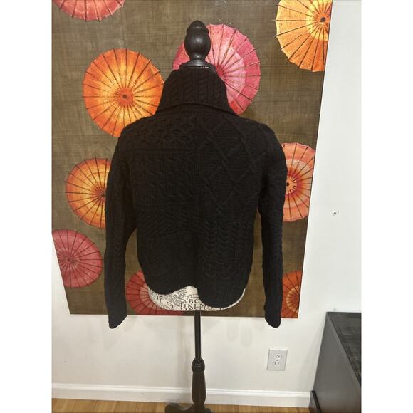 Carraig Donn 100% Merino Wool Chunky Cable Knit Cozycore CabinCore Ireland Sz M - Picture 4 of 9